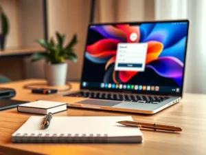 Nowoczesne biurko lekarskie z tabletem, stetoskopem i receptami, symbolizujące profesjonalną opiekę medyczną.