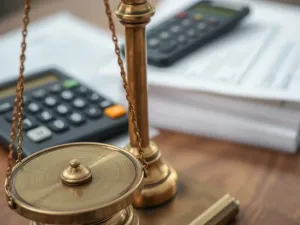 Dokumenty umowy o pracę oraz formularz medyczny na biurku w biurze, symbolizujące kwestie formalne podczas zwolnienia L4.